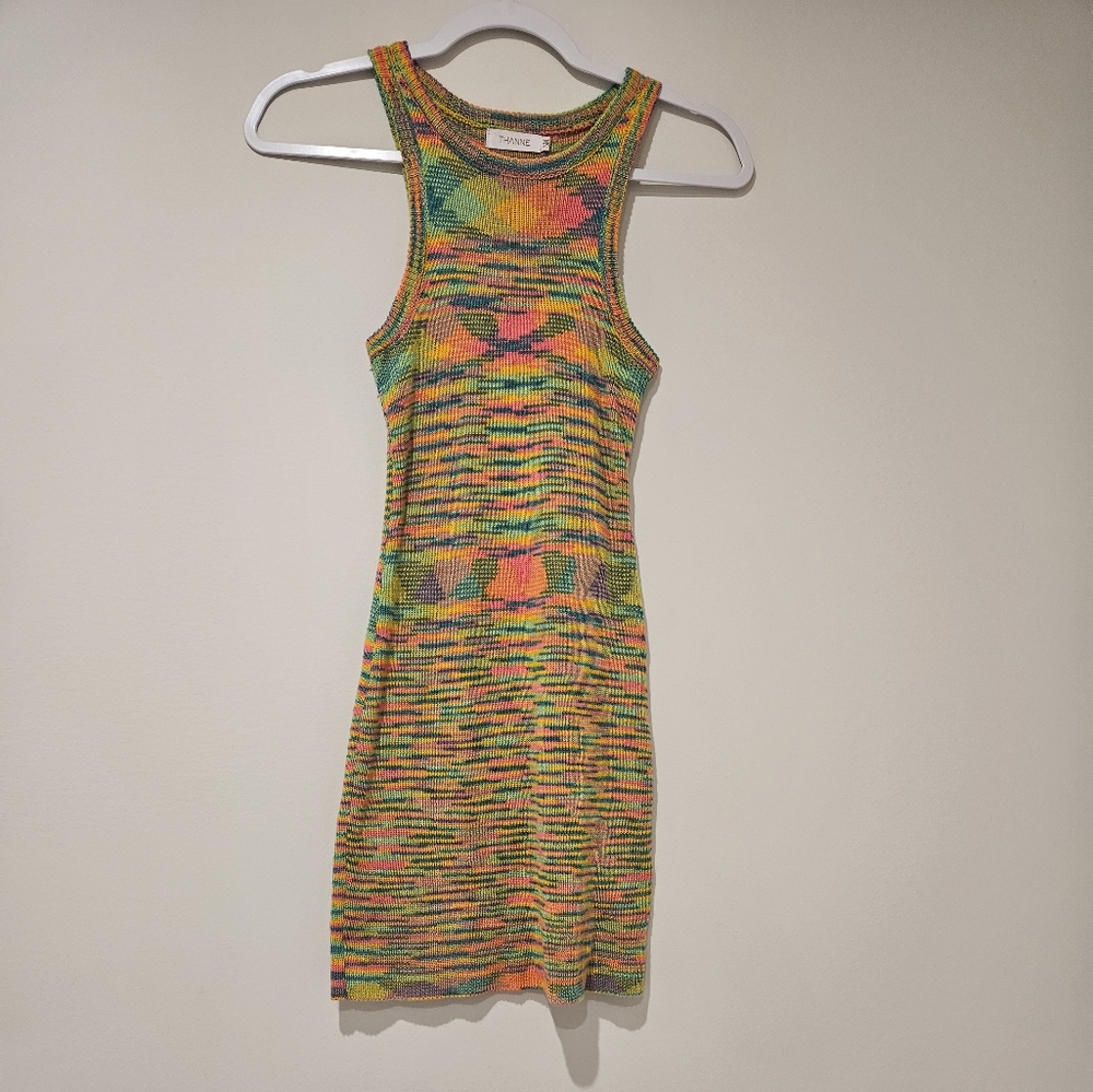 Thanne Womens Knitted Mini Dress, Size Small, Multicolor
